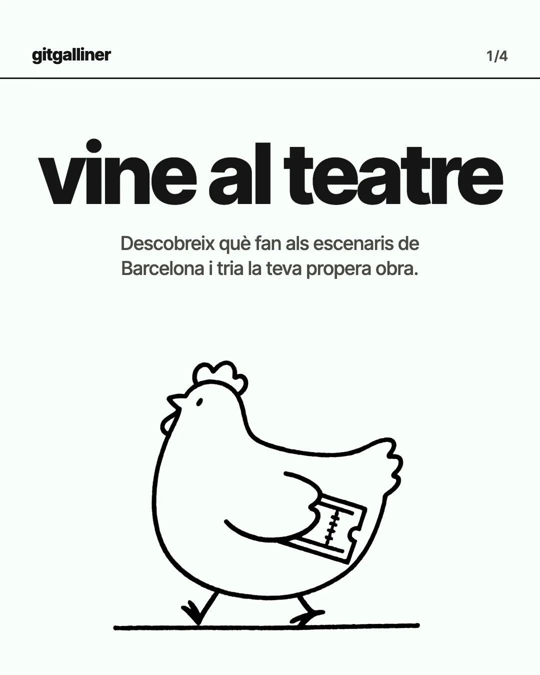 Carrusel de Instagram para gitgalliner (cultura): «Vine al teatre», lámina 1 de 4