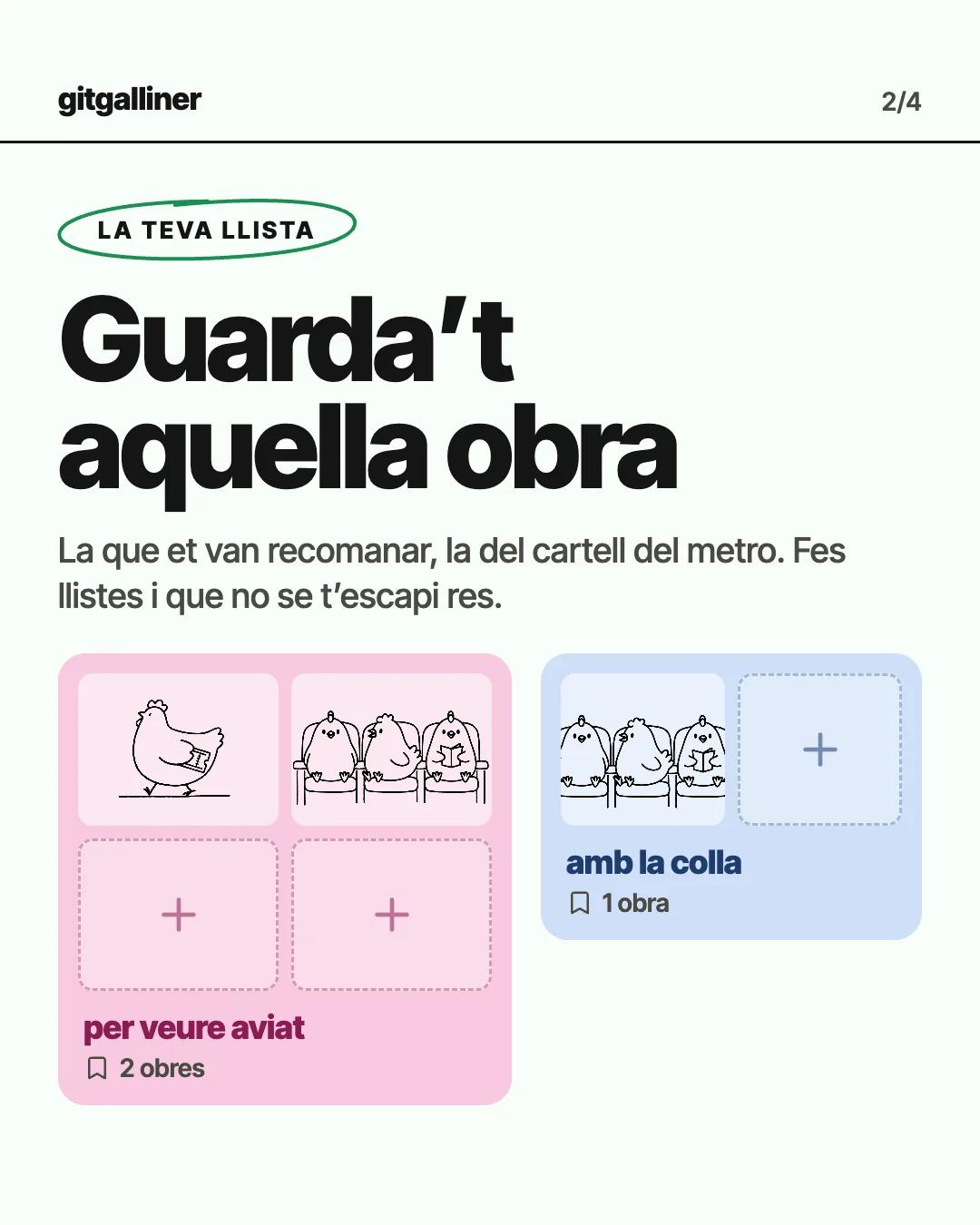 Carrusel de Instagram para gitgalliner (cultura): «Vine al teatre», lámina 2 de 4