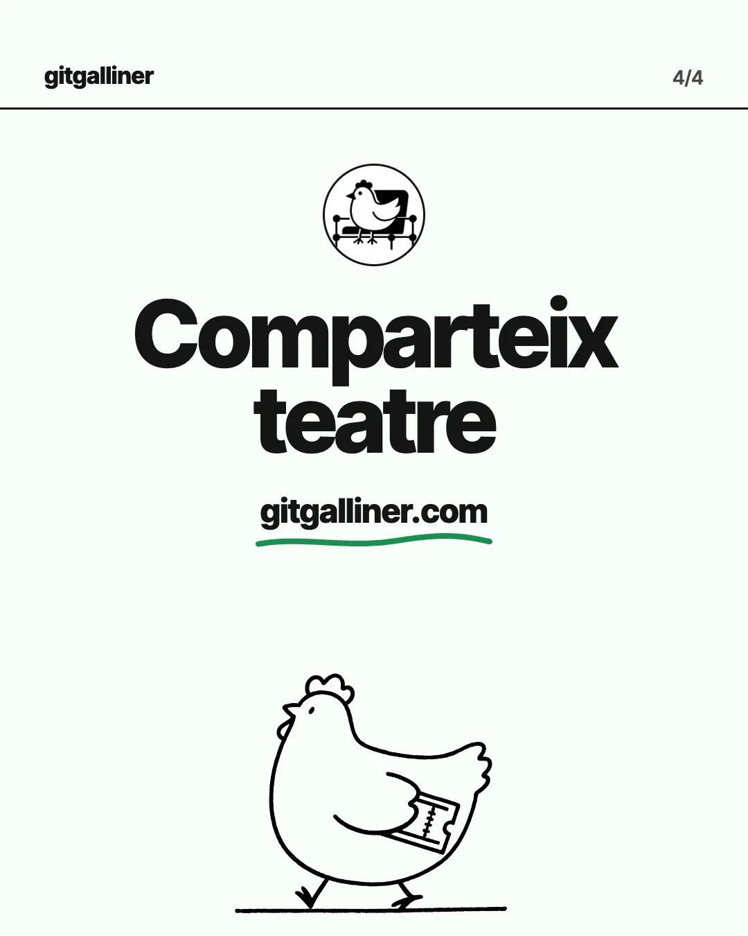 Carrusel de Instagram para gitgalliner (cultura): «Vine al teatre», lámina 4 de 4
