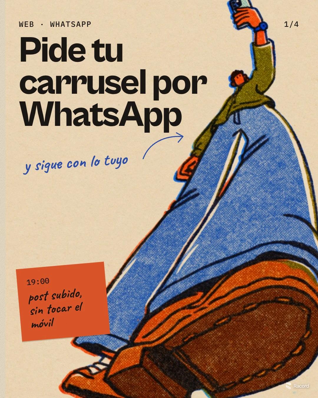 Carrusel «Pide tu carrusel por WhatsApp» para Racord