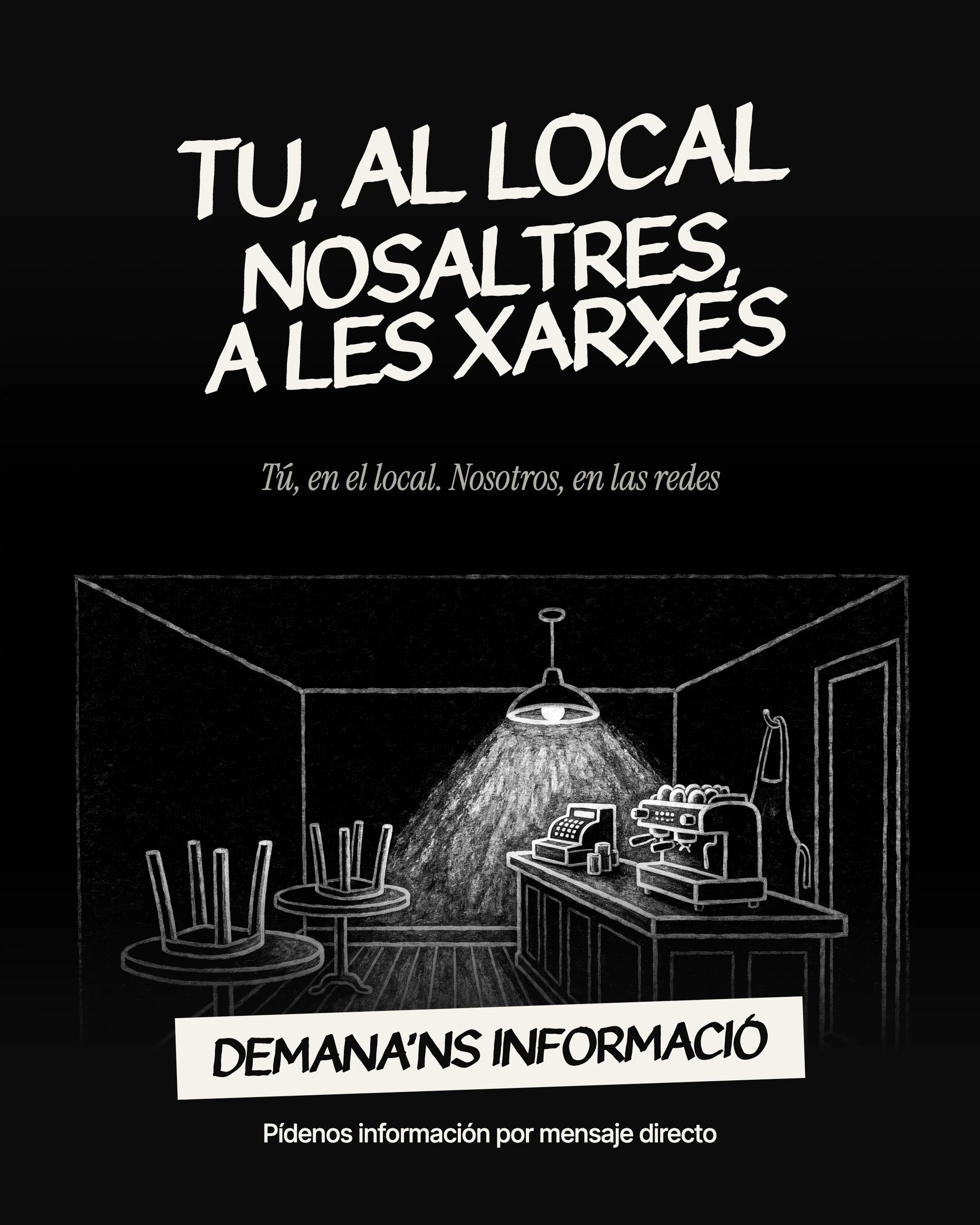 Carrusel «Tu, al local. Nosaltres, a les xarxes» para Racord