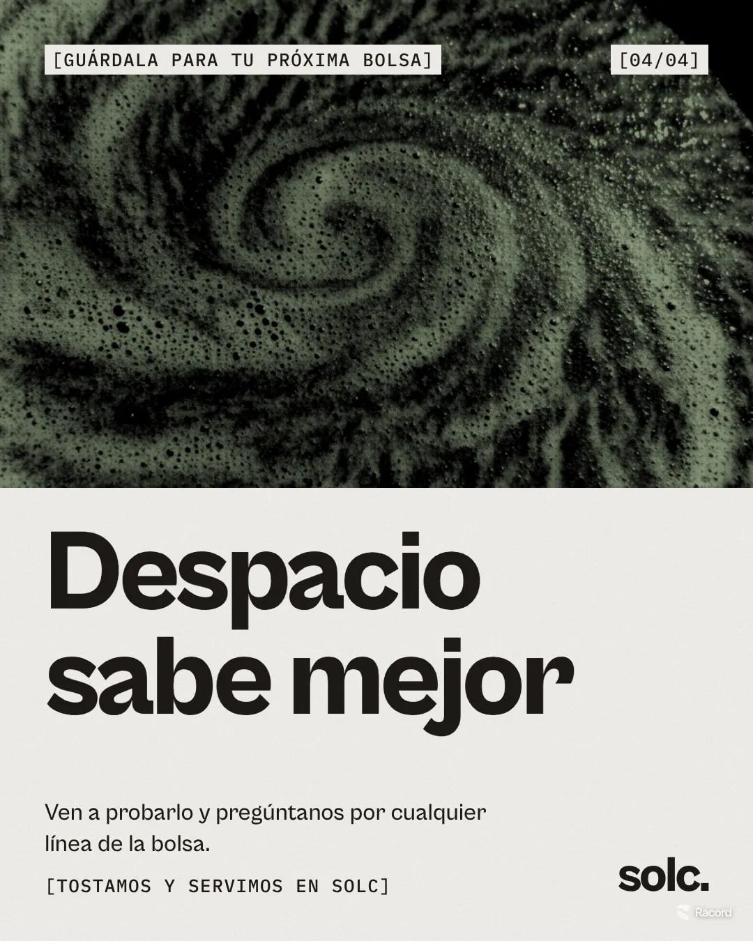 Carrusel de Instagram para Solc (tostadores): «Seis líneas que te dicen cómo sabe tu café», lámina 4 de 4