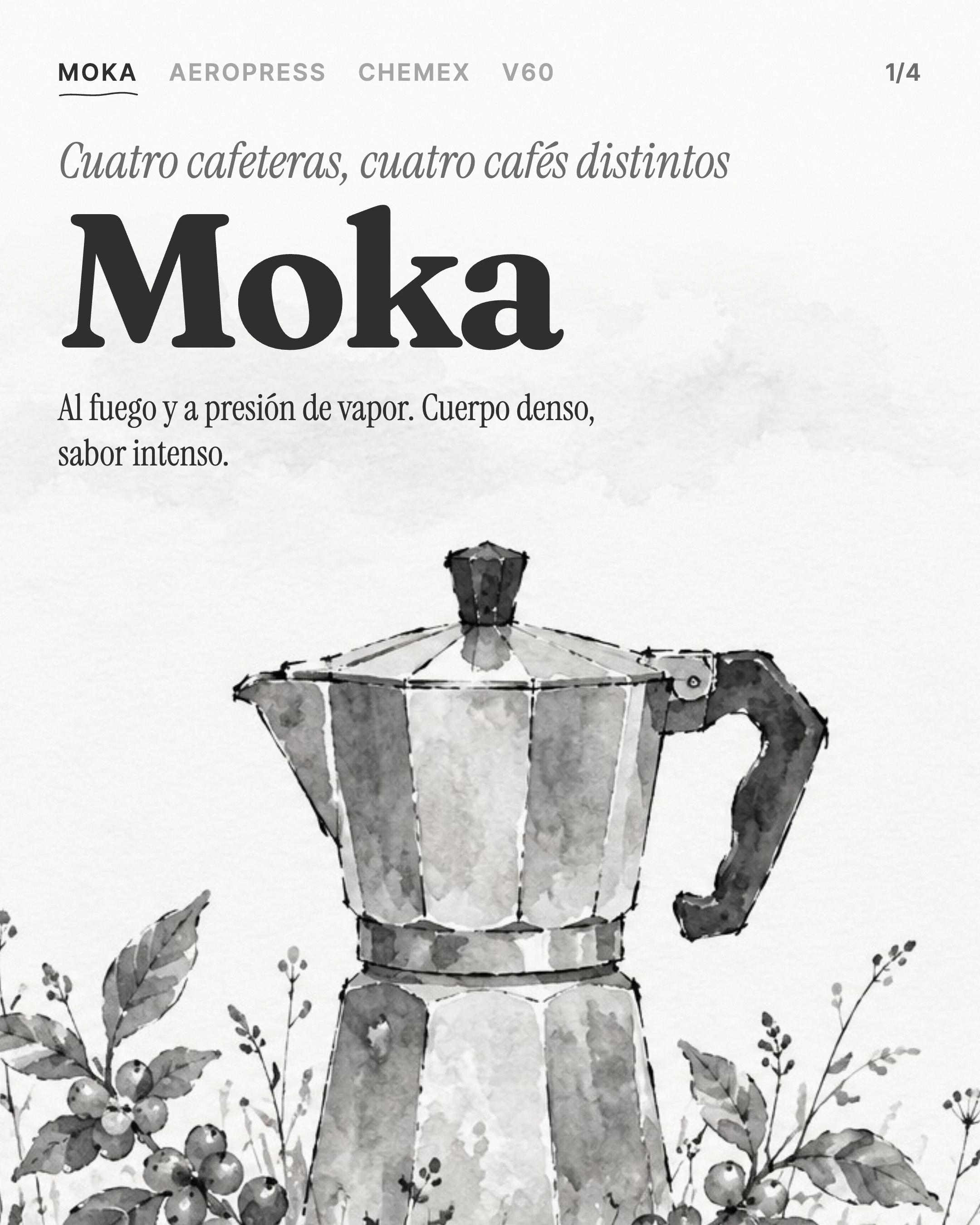 Carrusel para Xapurriao: «Cuatro cafeteras, cuatro cafés distintos»