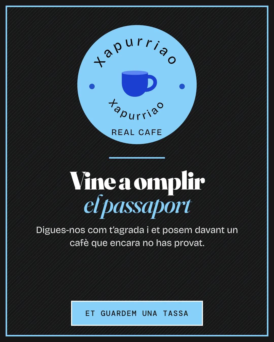 Carrusel de Instagram para Xapurriao (café): «El passaport cafeter», lámina 4 de 4