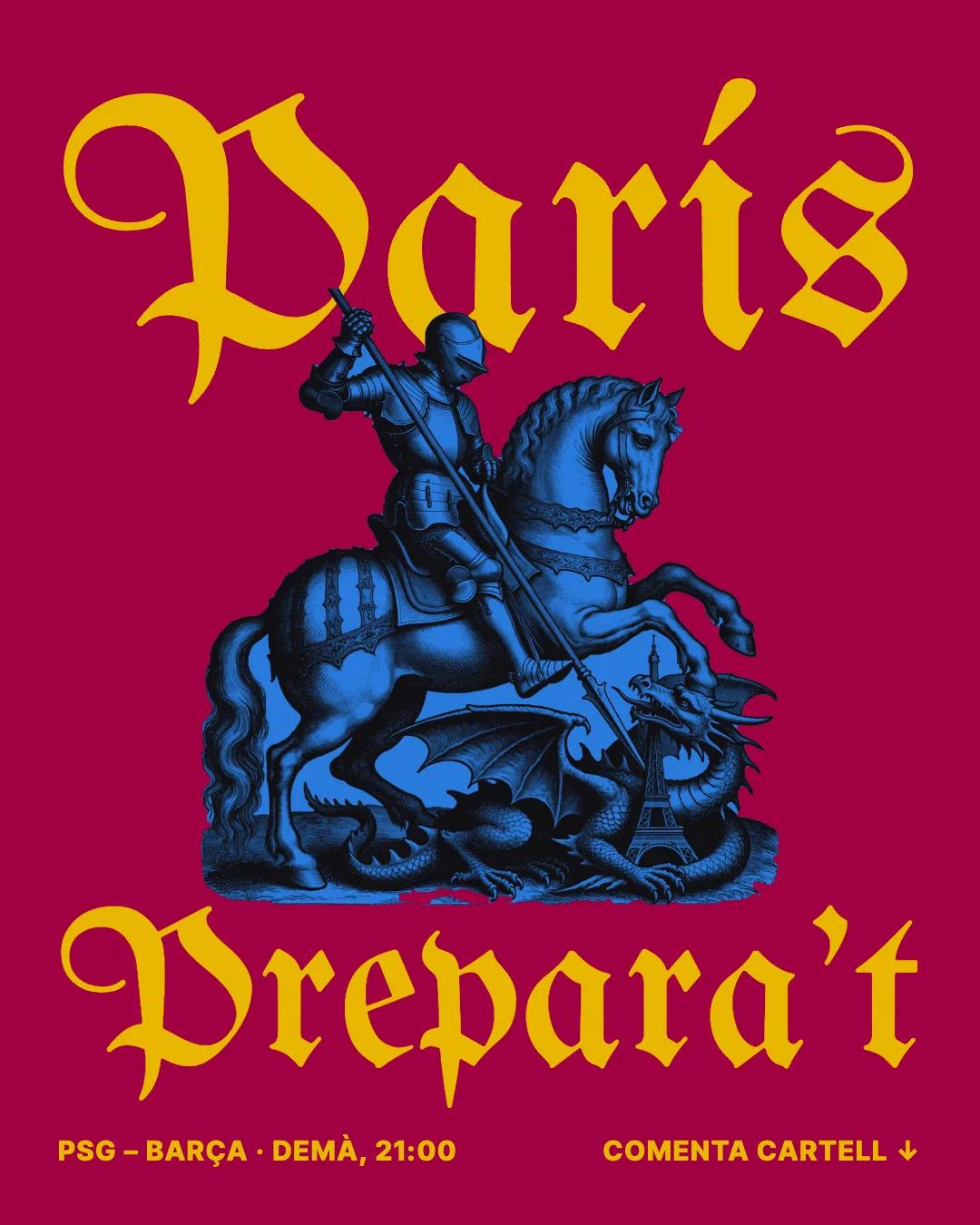 Portada del carrusel «PSG–Barça: Prepara't» de Racord Studio