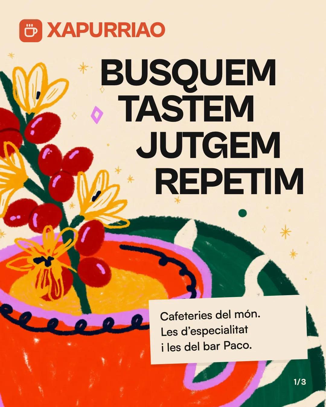Portada del carrusel «Busquem, tastem, jutgem, repetim» para Xapurriao